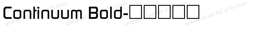 Continuum Bold字体转换